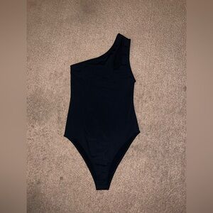 Zara Black One Shoulder Bodysuit